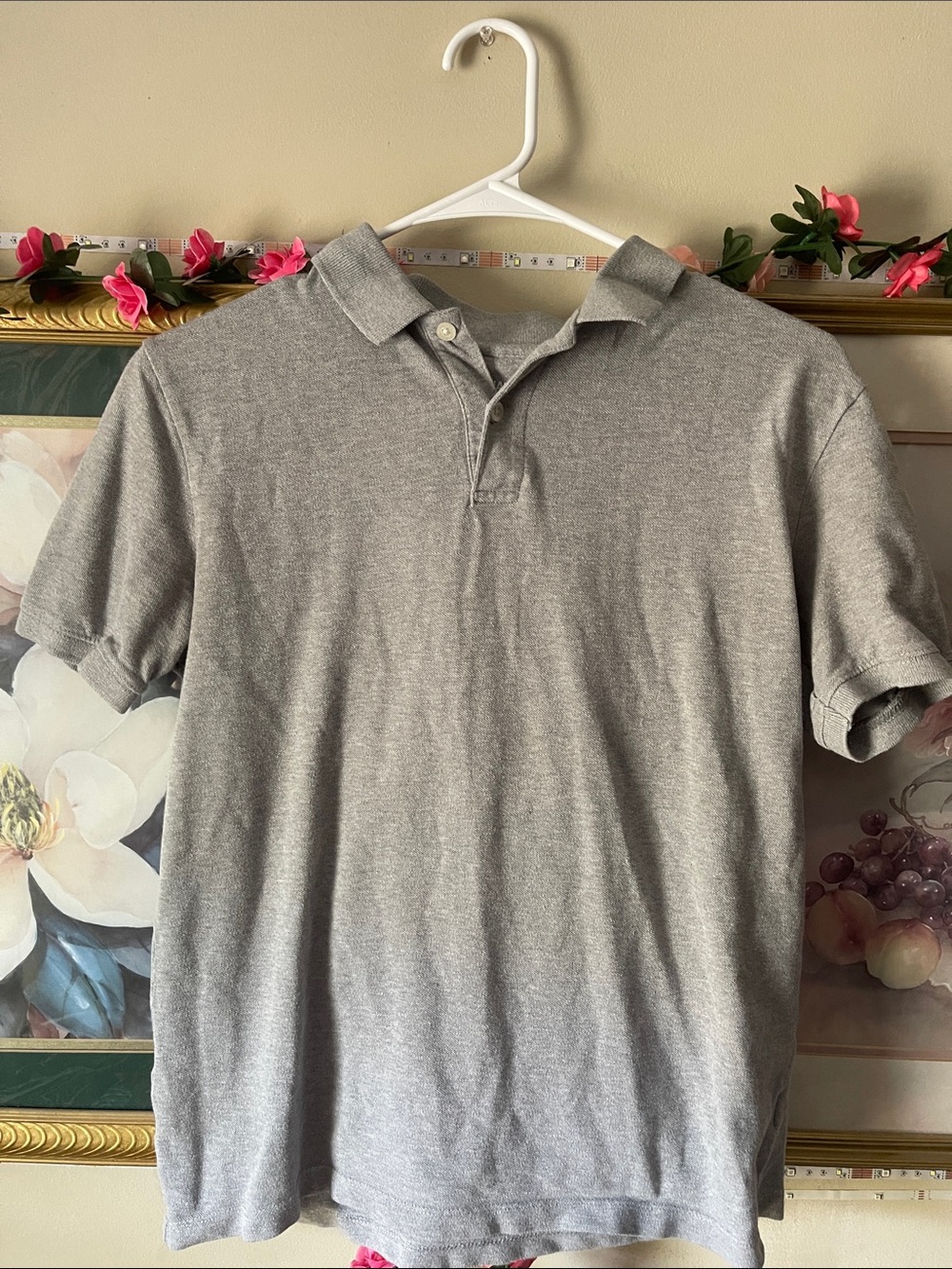 Old Navy Men's Heather Gray Polo Shirt